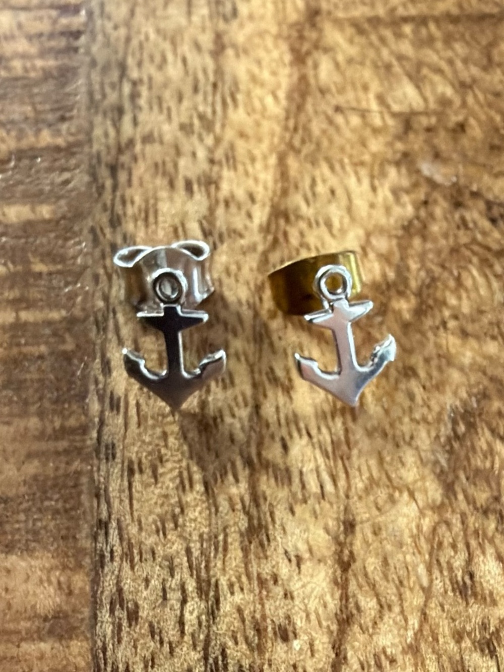 Karen Walker Sterling Silver Anchor Stud Earrings